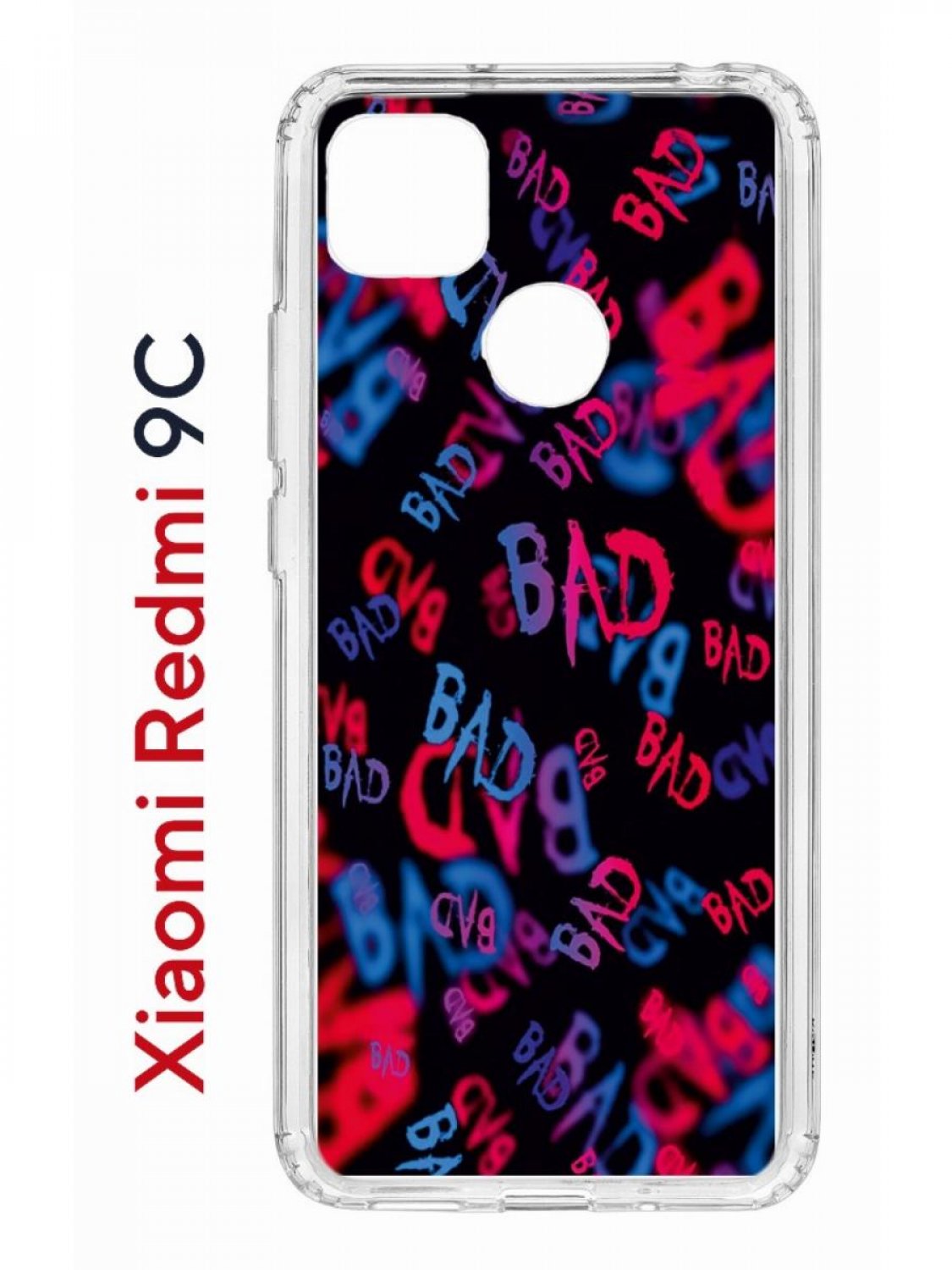 Чехол на Redmi 9C с принтом Kruche Print Bad,противоударный бампер с  защитой камеры – купить в Москве, цены в интернет-магазинах на Мегамаркет