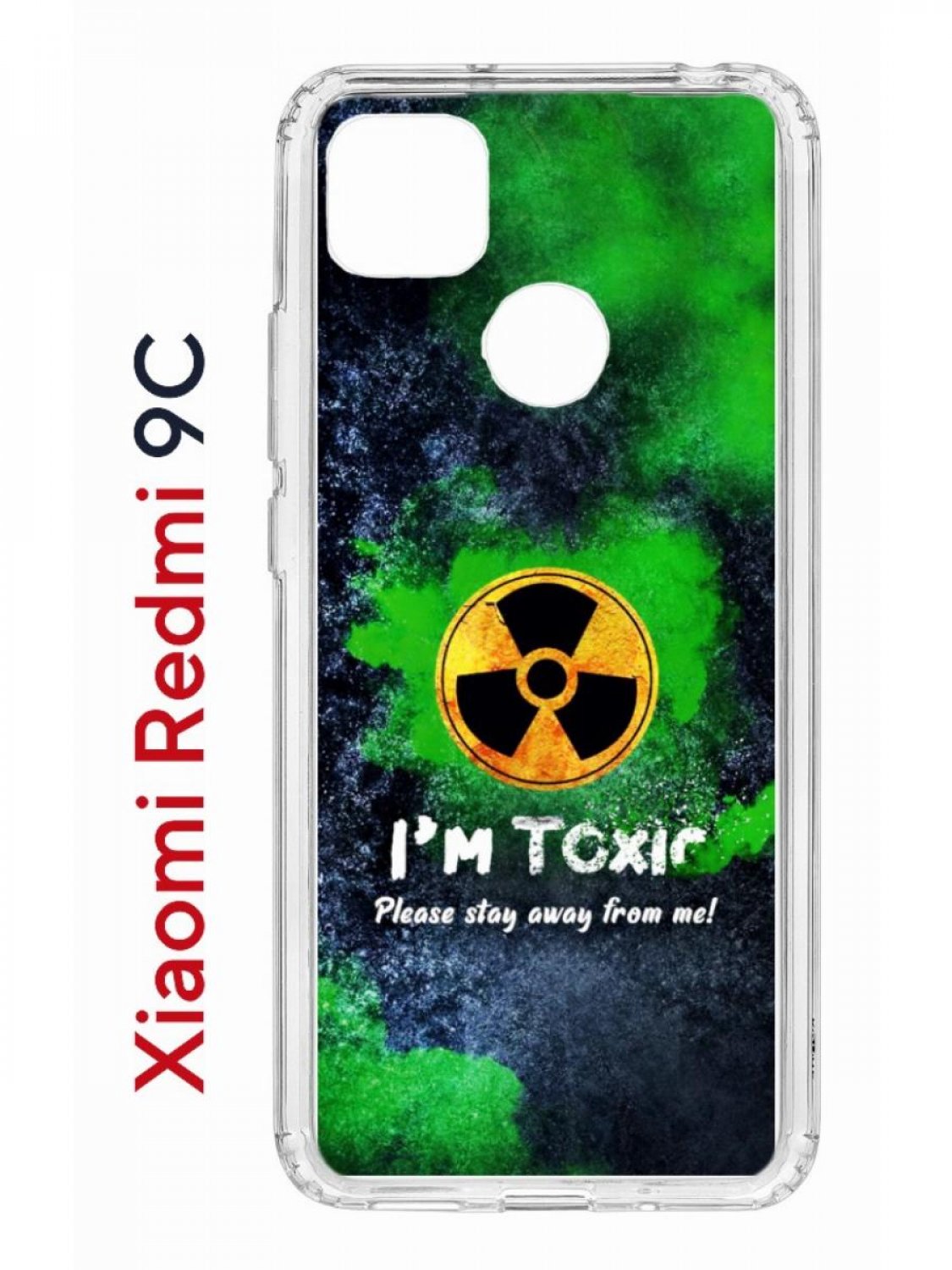 Чехол на Redmi 9C с принтом Kruche Print Toxic,противоударный бампер с  защитой камеры, купить в Москве, цены в интернет-магазинах на Мегамаркет