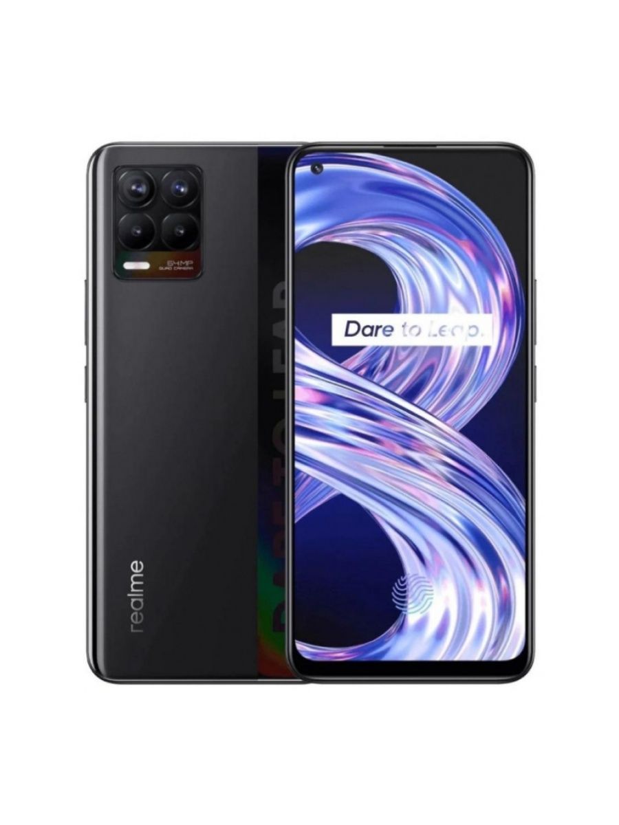 Смартфон Realme 8 6/128GB Cyber Black (RMX3085) - отзывы покупателей на  Мегамаркет