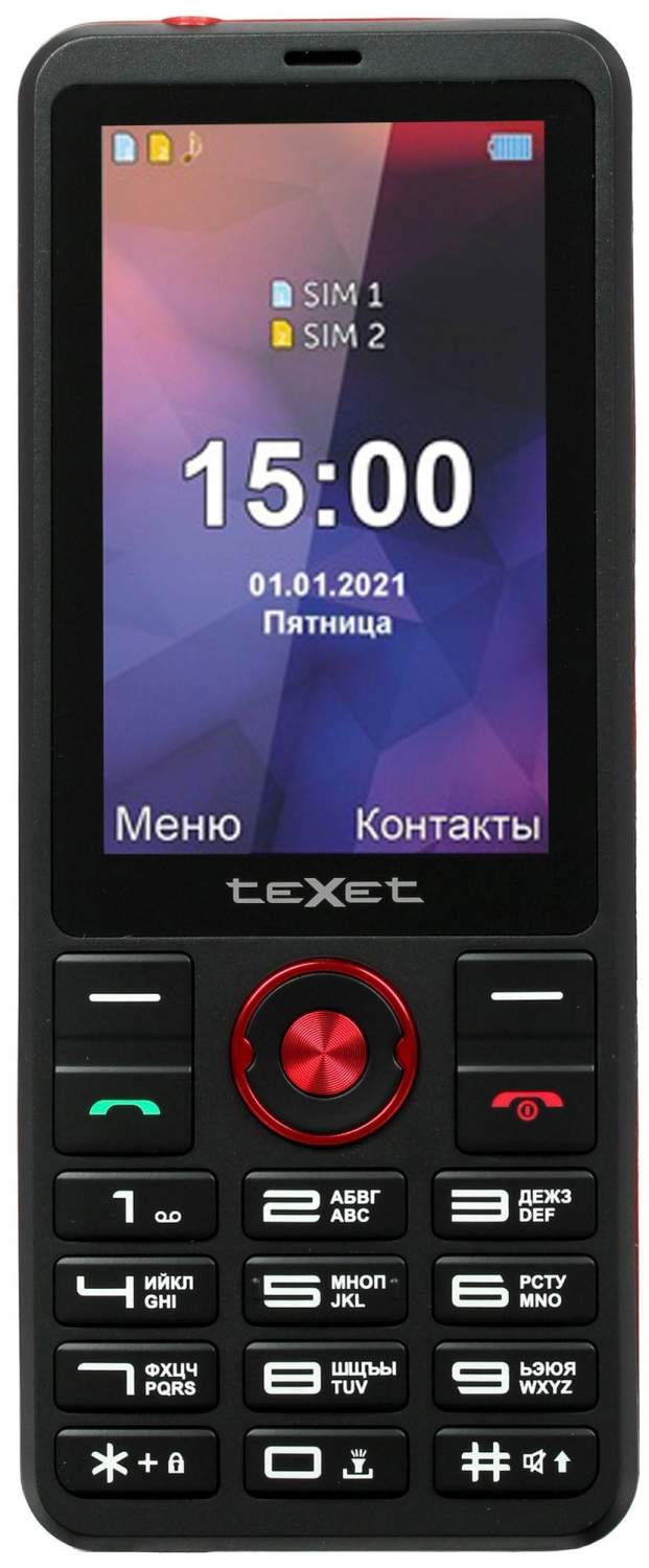 Мобильный телефон teXet TM-321 цвет черный-красный, купить в Москве, цены в  интернет-магазинах на Мегамаркет