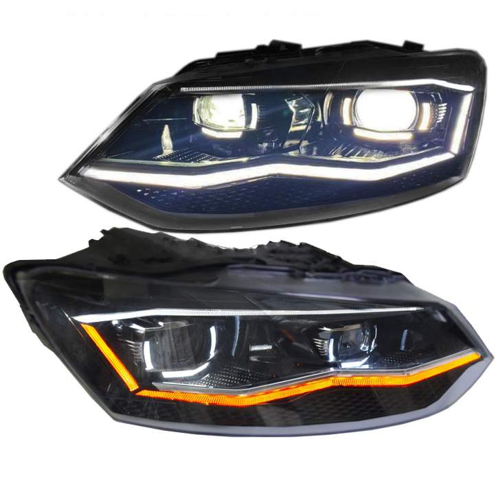 Передние фары Фольксваген Поло седан 2009-2020 модель №16, MF-HL-000683 ...