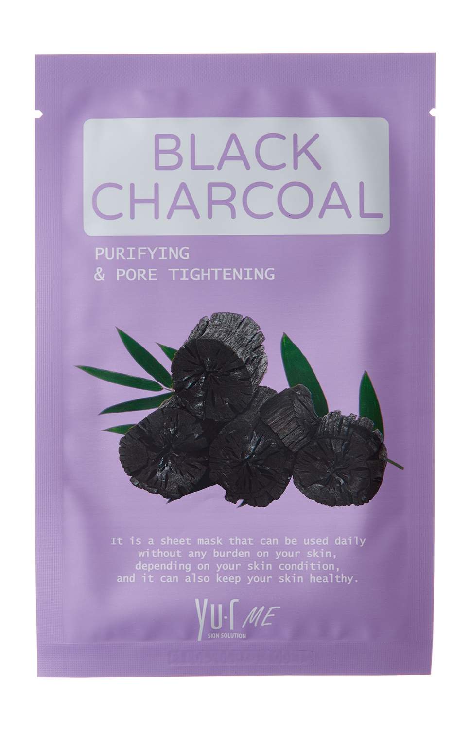 Купить маска для лица YU.R Me Black Charcoal Sheet Mask с экстрактом угля,  25 г, цены на Мегамаркет | Артикул: 100033038009