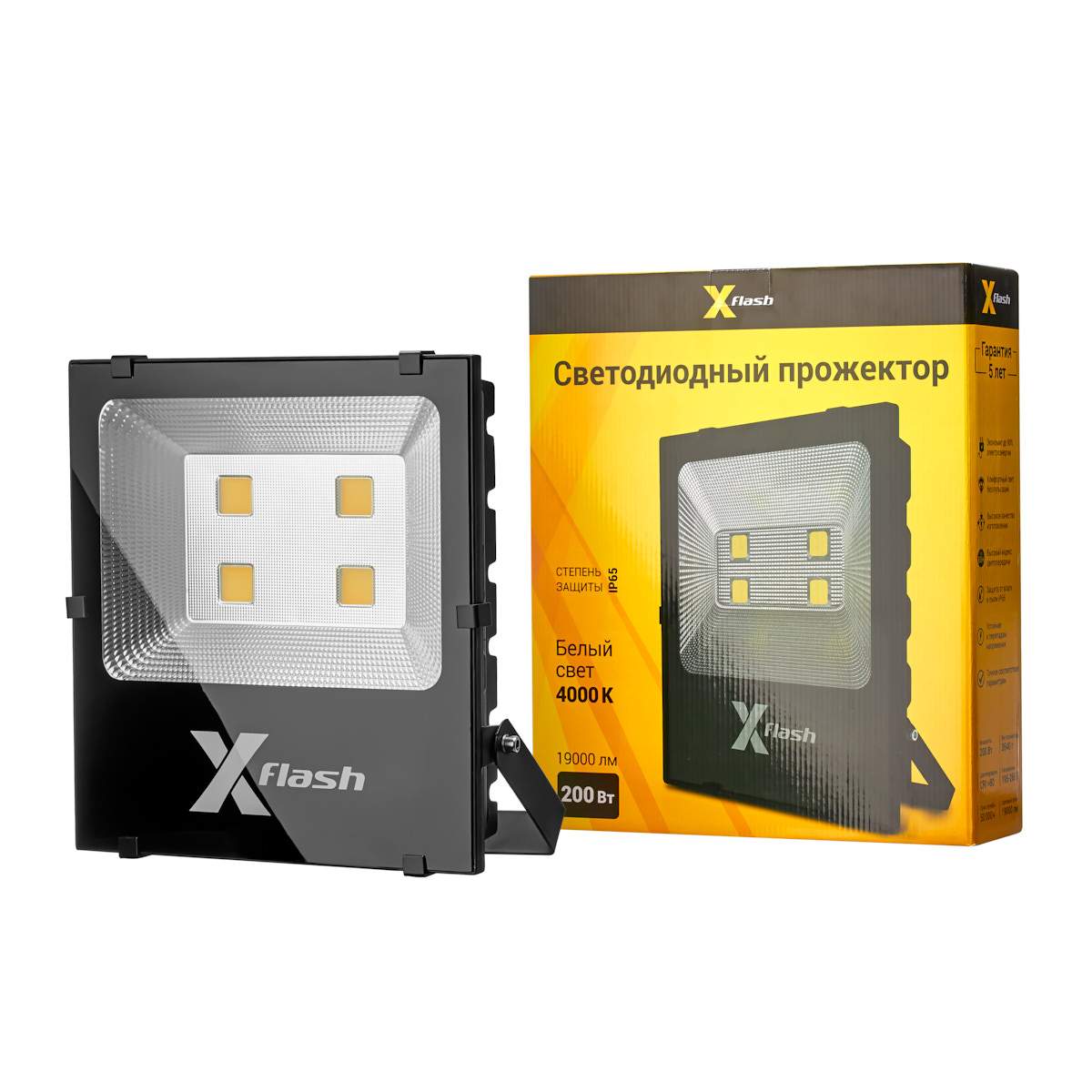 Прожектор LED X-flash XF-FL-COB-200W-4000K купить в интернет-магазине, цены  на Мегамаркет