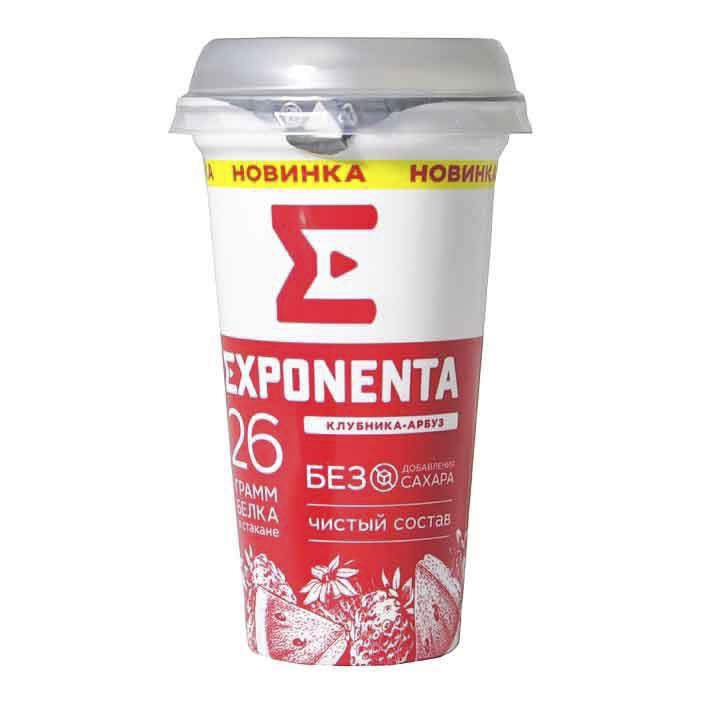 Exponenta клубника арбуз. Exponenta кисломолочные продукты. Exponenta напиток. Кисломолочный напиток экспонента. Йогурт питьевой Exponenta.