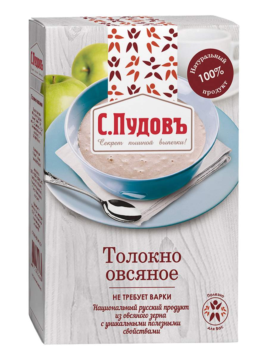 Толокно С.Пудовъ овсяное 400 г - отзывы покупателей на маркетплейсе  Мегамаркет | Артикул: 100024214374