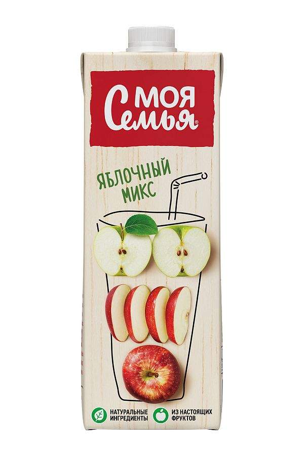 Моя семья яблочный микс. Моя семья напиток яблочный микс 0.95.