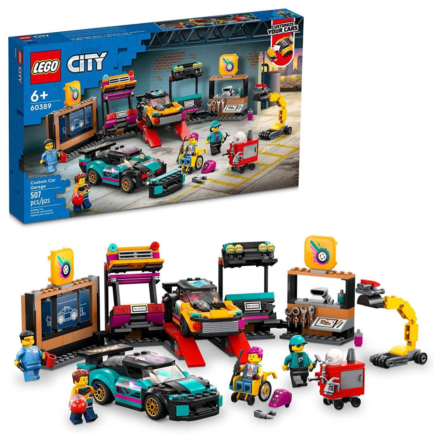 Купить конструктор LEGO City Автомобильная мастерская, 507 деталей, 60389,  цены на Мегамаркет | Артикул: 600010709506