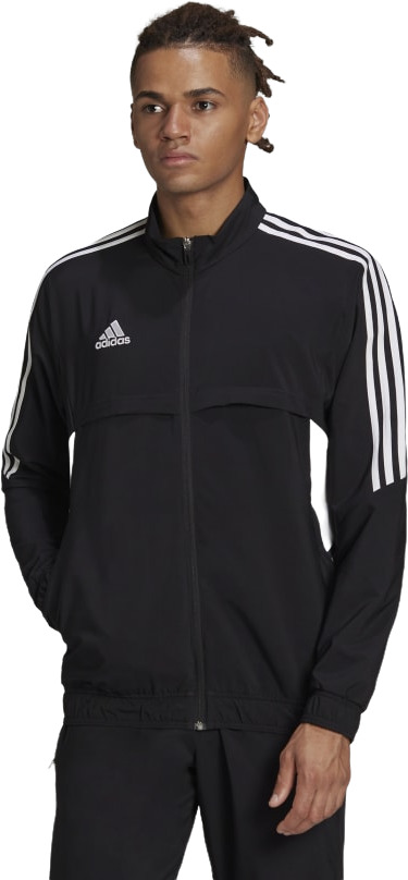 Олимпийка мужская Adidas H21276 черная 2XLT - купить в Москве, цены на СберМегаМаркет