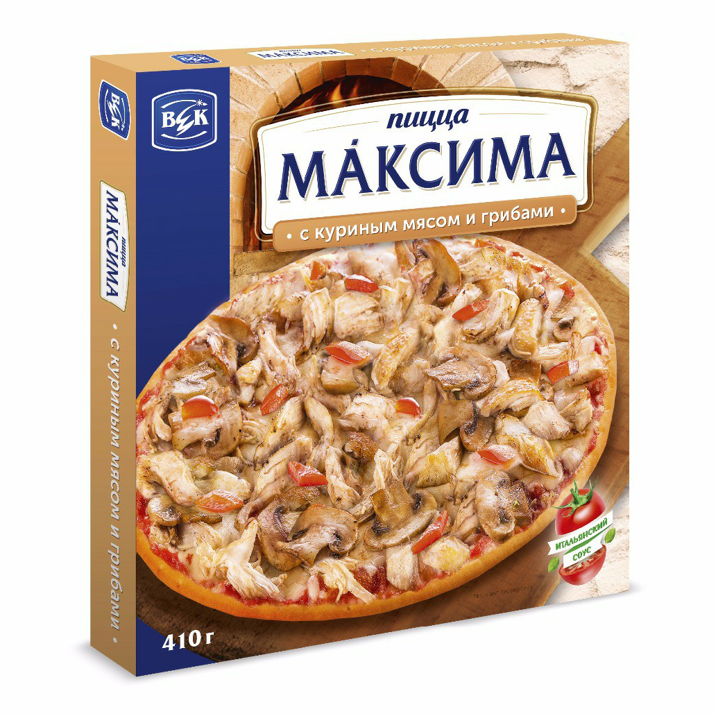 Купить пицца Век Максима с куриным мясом и грибами 410 г, цены на  Мегамаркет | Артикул: 100028793634