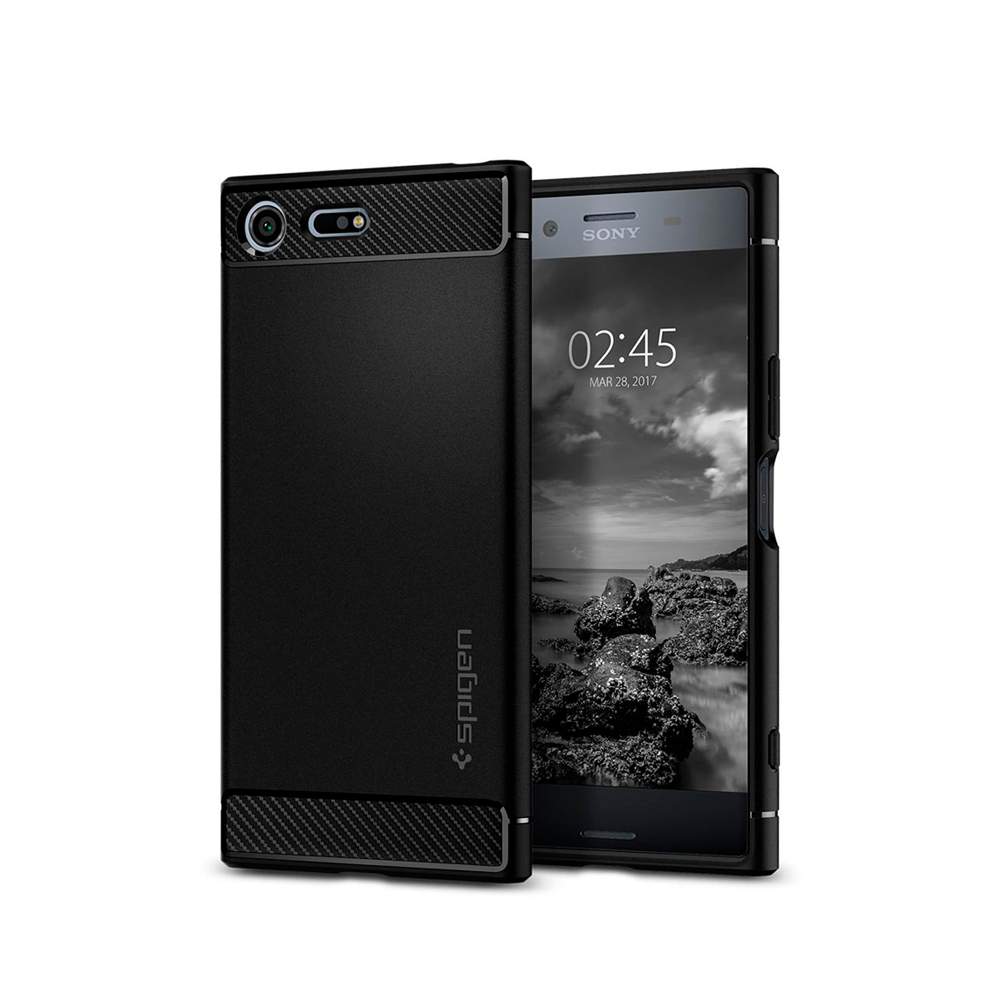 Чехол Spigen Ruggerd Armor black для Sony Xperia XZ Premium / G10CS21968,  купить в Москве, цены в интернет-магазинах на Мегамаркет