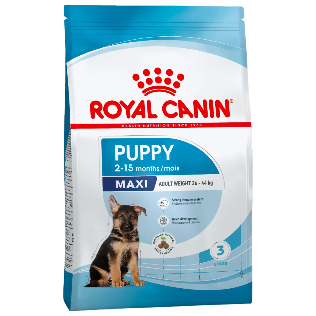 Сухой корм для щенков Royal Canin Maxi Puppy, для крупных пород 3 кг -  отзывы покупателей на маркетплейсе Мегамаркет | Артикул товара:100024420475