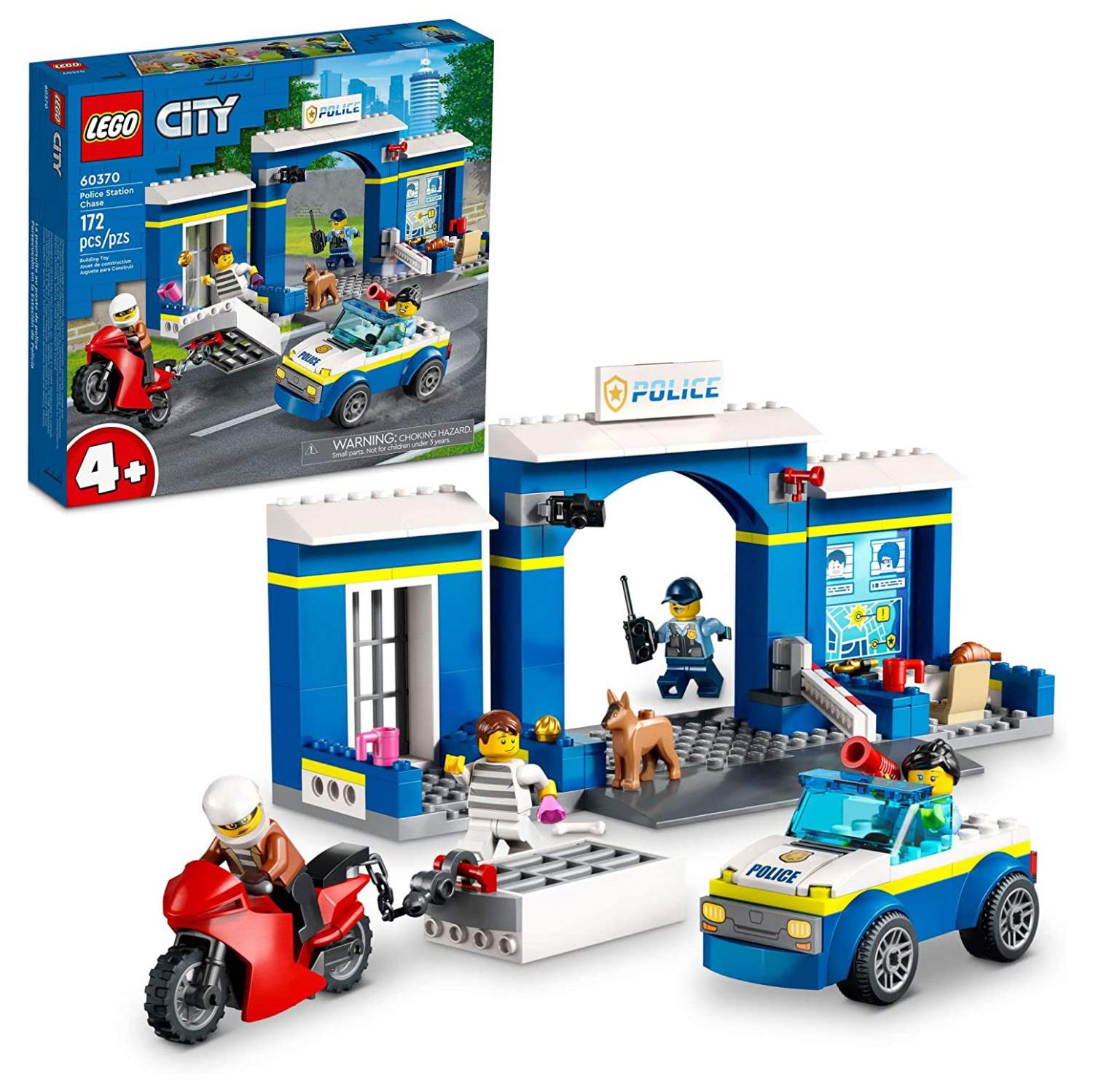 Купить конструктор LEGO City Побег из полицейского участка, 172 детали,  60370, цены на Мегамаркет | Артикул: 600010708852