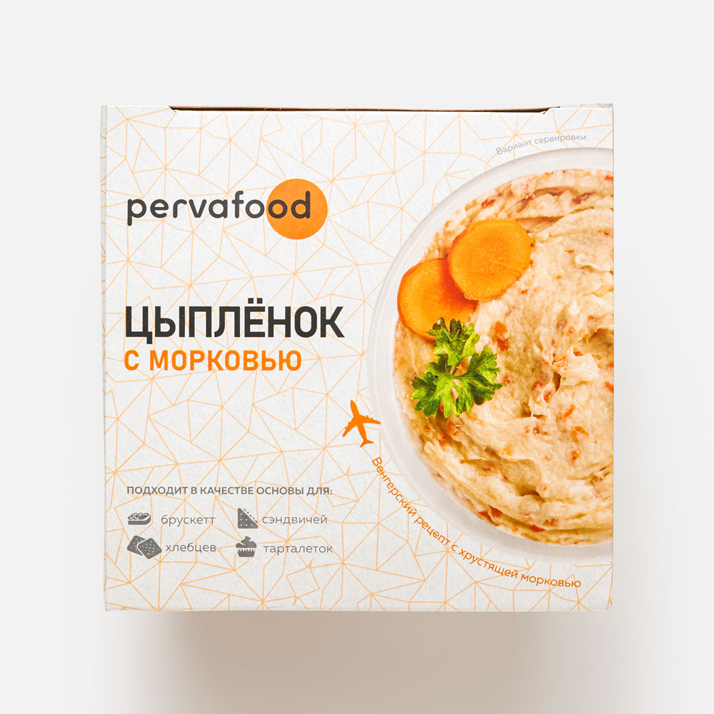 Купить крем-паста Pervafood, из мяса цыплёнка, с морковью, 140 г, цены на  Мегамаркет | Артикул: 100066134321