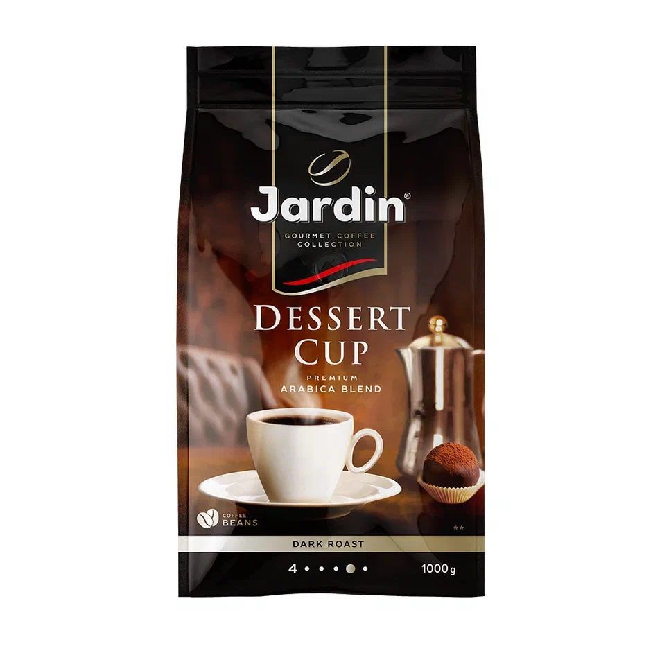 Кофе натуральный Jardin Dessert Cup зерновой, тёмная обжарка, 1 кг - отзывы  покупателей на маркетплейсе Мегамаркет | Артикул: 600002454076