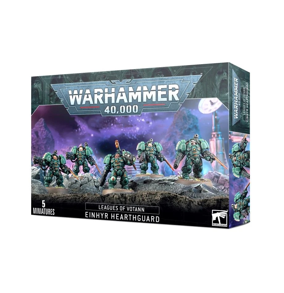 Купить миниатюры для игры Games Workshop Warhammer 40000 Leagues of Votann  Einhyr Hearthguard, цены на Мегамаркет | Артикул: 600010256519