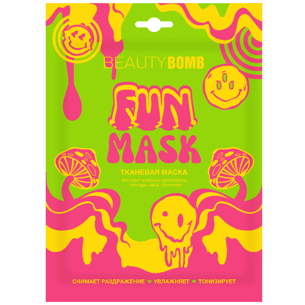 Тканевая маска для лица Beauty Bomb Fun Mask 1 шт - отзывы покупателей на  Мегамаркет | маски для лица BB3182020