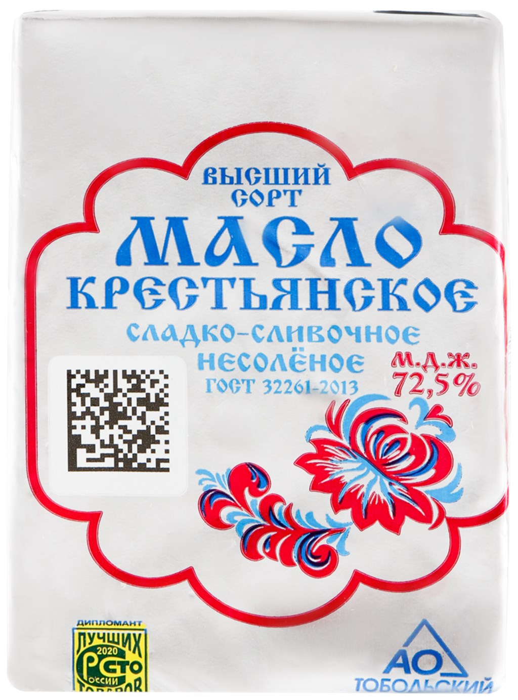 Купить сливочное масло Тобольский ГМЗ Крестьянское сладкосливочное 72,5%  400 г, цены на Мегамаркет | Артикул: 100028791409