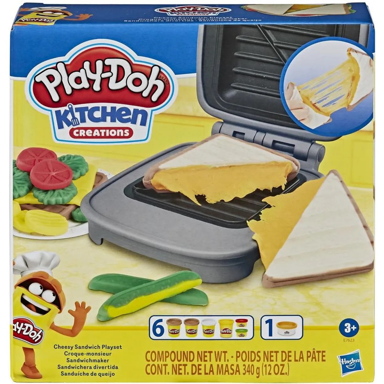 Купить игровой набор Play-Doh Kitchen Creation Сырный сэндвич E7623, цены  на Мегамаркет | Артикул: 600012379280