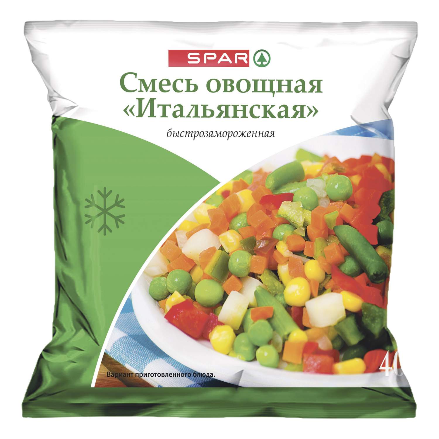 Купить овощная смесь Spar итальянская замороженная 400 г, цены на  Мегамаркет | Артикул: 100032487565