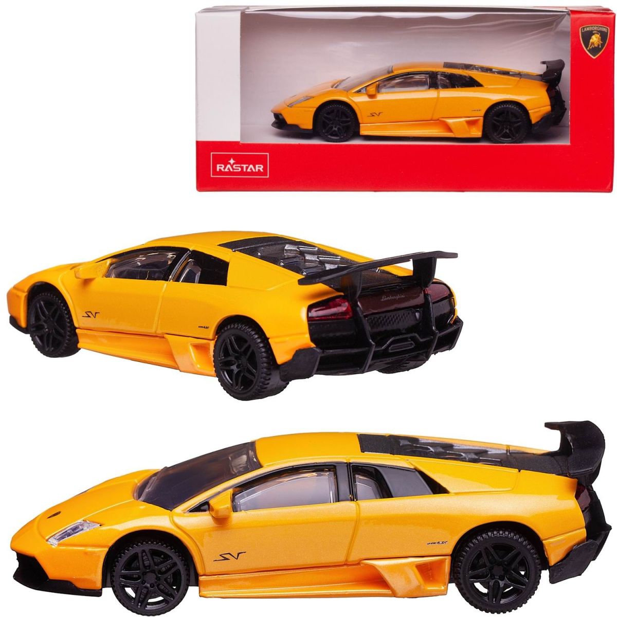 Купить машина металлическая 1:43 scale Lamborghini Murcielago LP 670-4 SV,  цвет желтый, цены на Мегамаркет