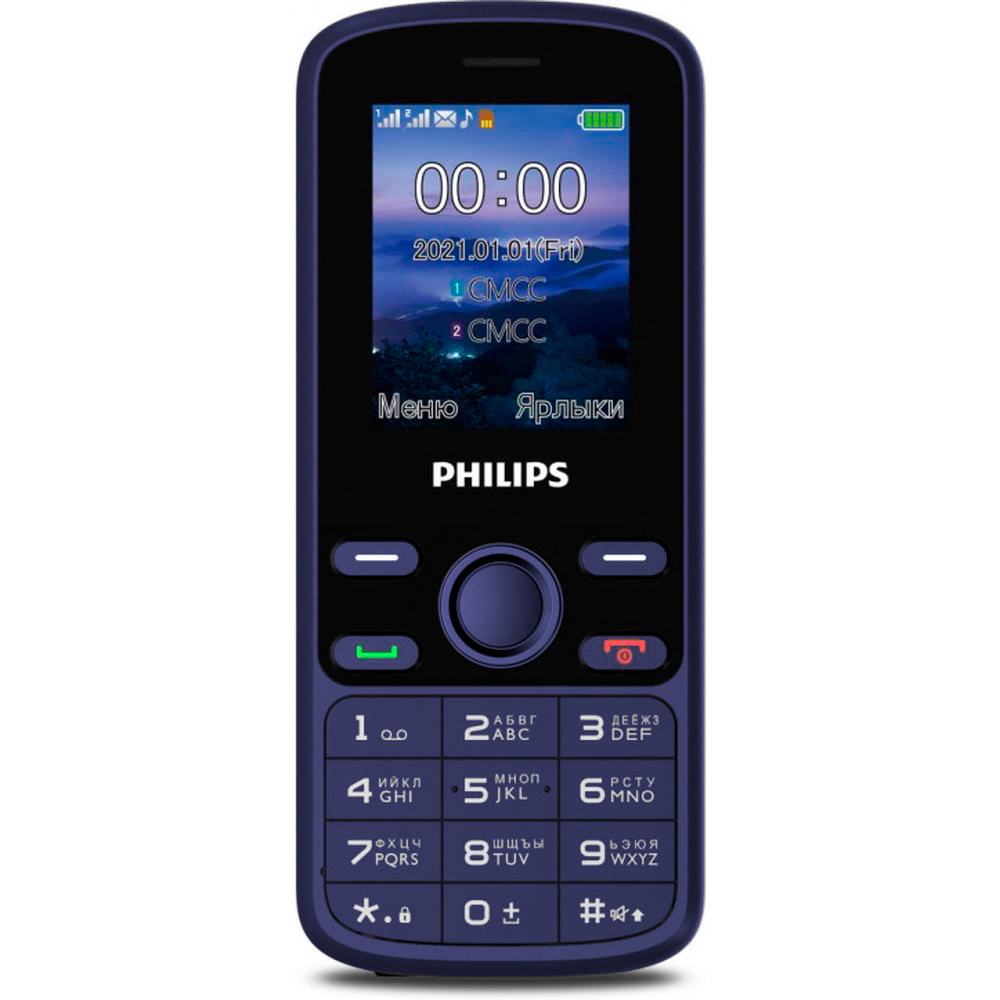 Мобильный телефон Philips Xenium E111 Blue, купить в Москве, цены в  интернет-магазинах на Мегамаркет