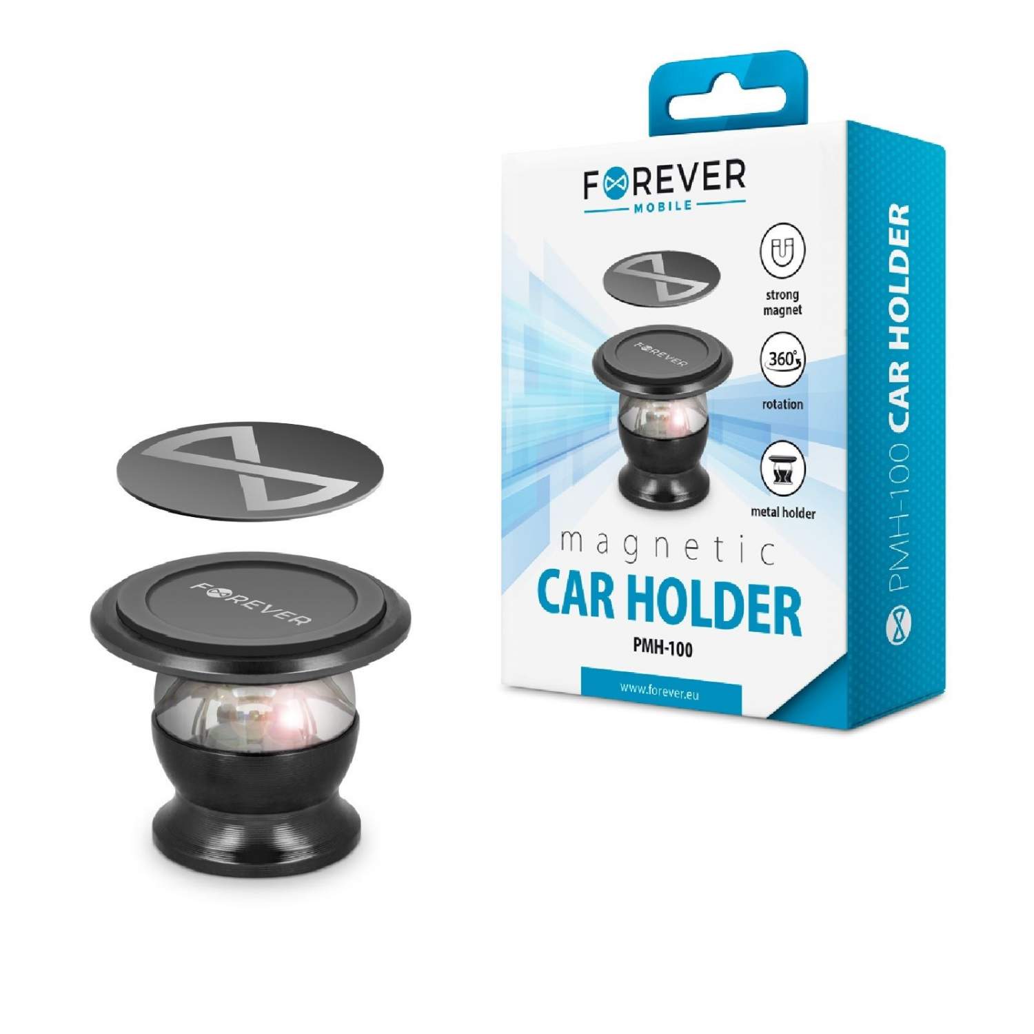 Держатель для телефона Forever universal magnetic car holder PMH-100 –  купить в Москве, цены в интернет-магазинах на Мегамаркет