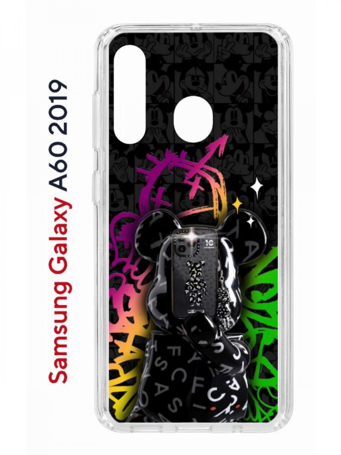 Чехол на Samsung Galaxy A60 2019 с принтом Kruche Print Микки Маус  противоударный бампер, купить в Москве, цены в интернет-магазинах на  Мегамаркет