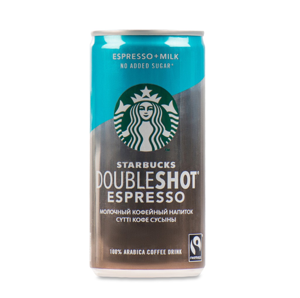 Купить напиток молочный кофейный Starbucks стерилизованный без сахара  Doubleshot Espresso 200 мл, цены на Мегамаркет | Артикул: 100027063764