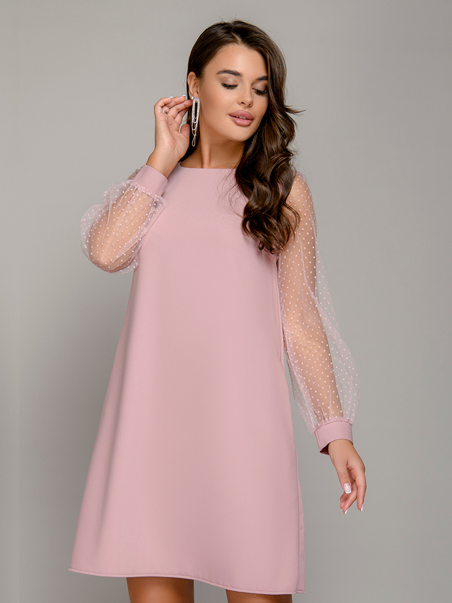 Платье женское 1001dress 0122001-02071 розовое 42 RU - отзывы покупателей  на Мегамаркет