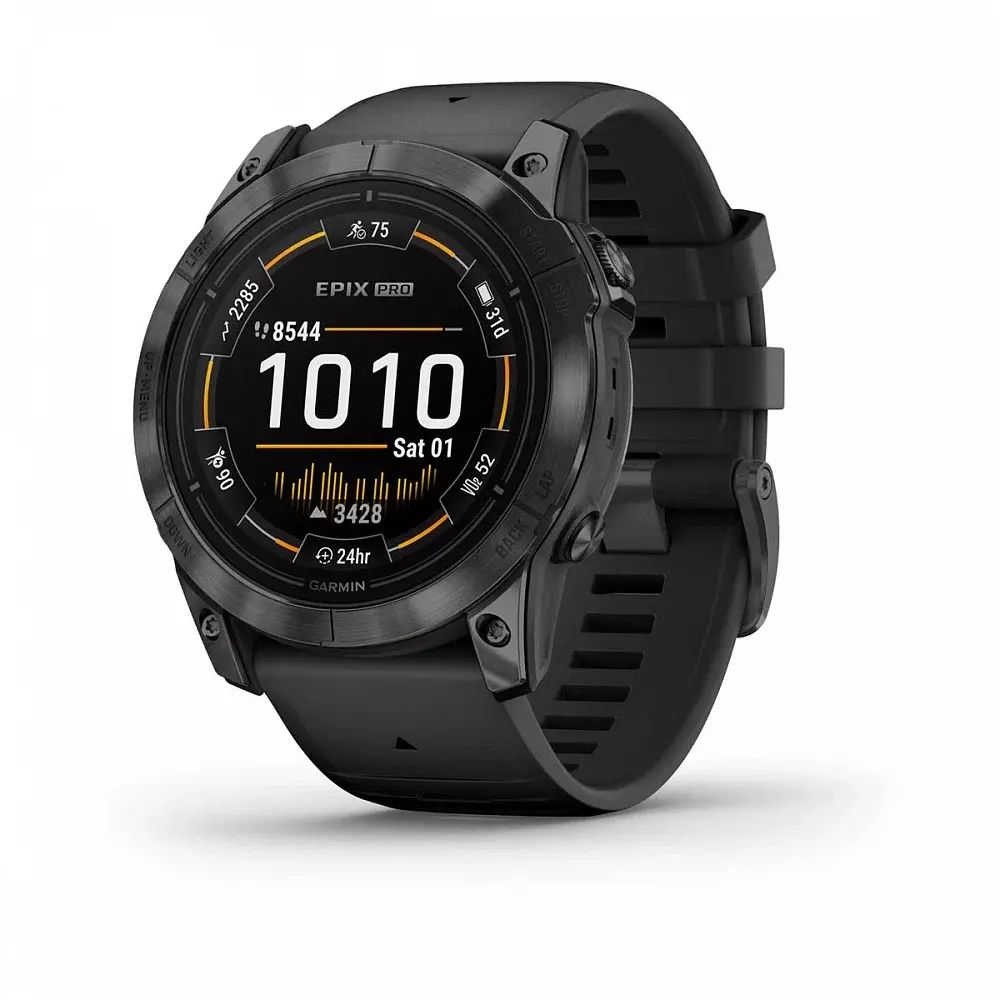 Смарт-часы Garmin Epix PRO (Gen 2) Standard 51 мм, серый/черный  (010-02804-21), купить в Москве, цены в интернет-магазинах на Мегамаркет