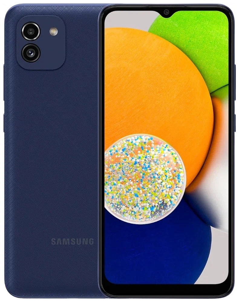 Смартфон Samsung Galaxy A03 4/128GB Blue – купить в Москве, цены в  интернет-магазинах на Мегамаркет