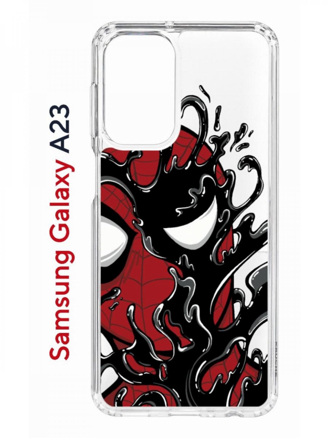 Чехол на Samsung A23 Kruche Print Spider-Man-Venom, противоударный бампер с  защитой камеры - характеристики и описание на Мегамаркет | 600012377663