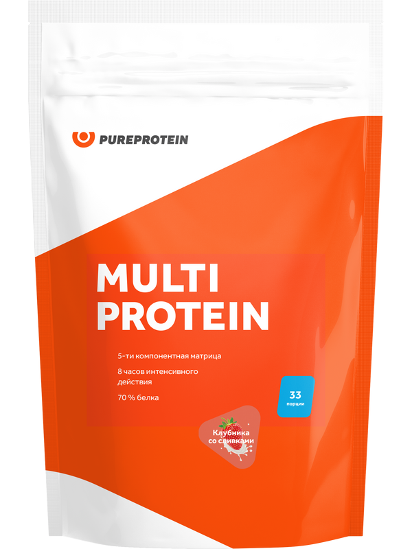 Протеин PureProtein Multi Protein, 1000 г, клубника со сливками - отзывы покупателей на Мегамаркет