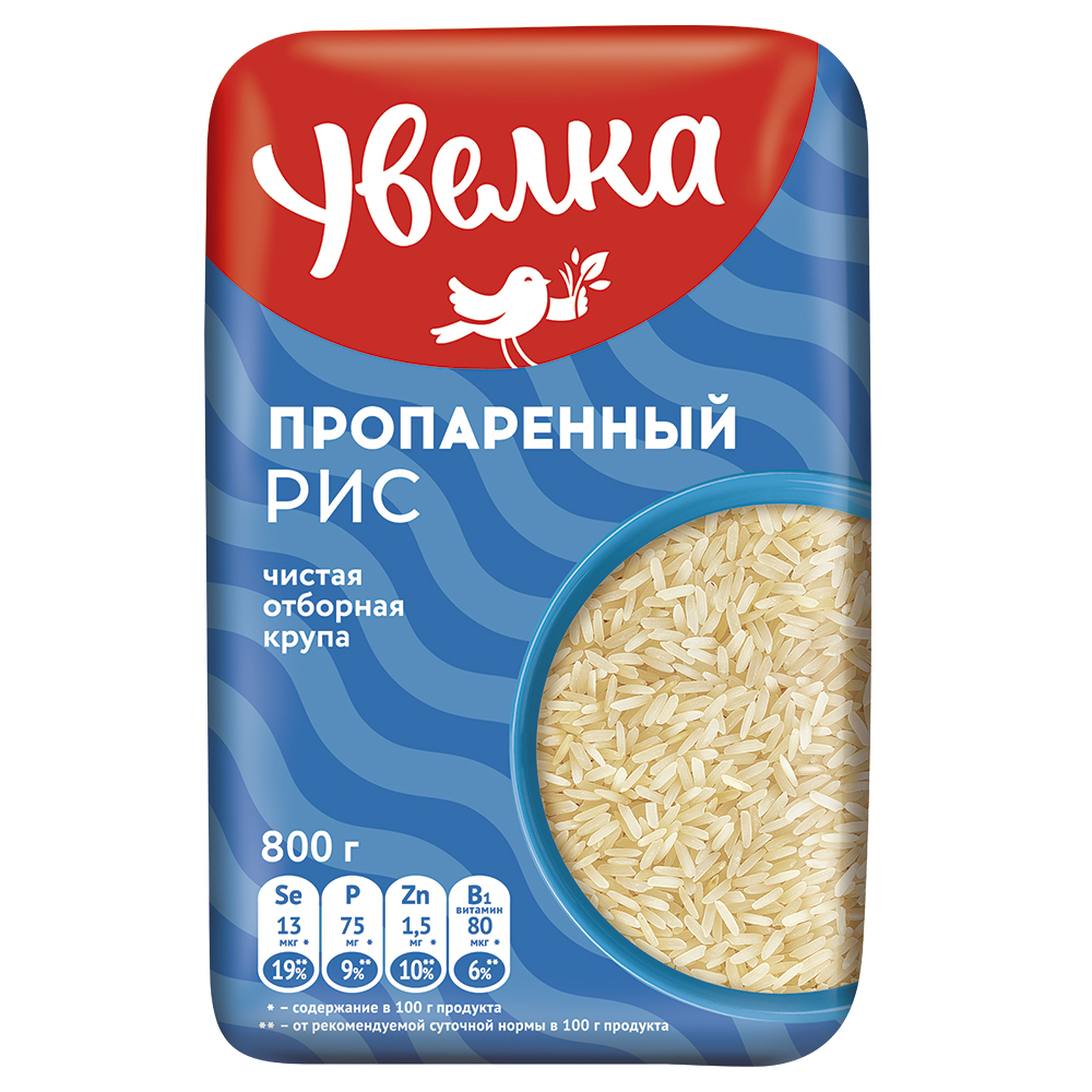 Купить рис увелка длиннозерный обработанный паром 800г, цены в Москве на Мегамаркет