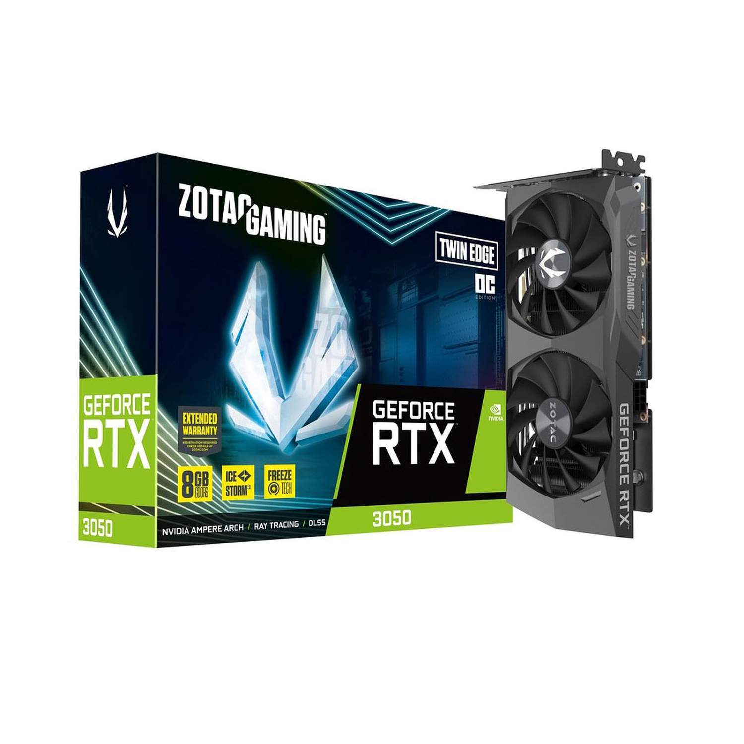 Видеокарта Zotac NVIDIA GeForce RTX 3050 Gaming Twin Edge OC  (ZT-A30500H-10M), купить в Москве, цены в интернет-магазинах на Мегамаркет