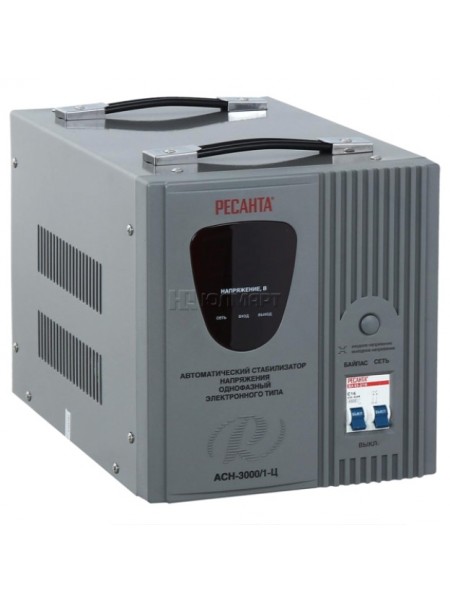 Однофазный стабилизатор РЕСАНТА АСН-3000/1-Ц + цифровой тестер ...