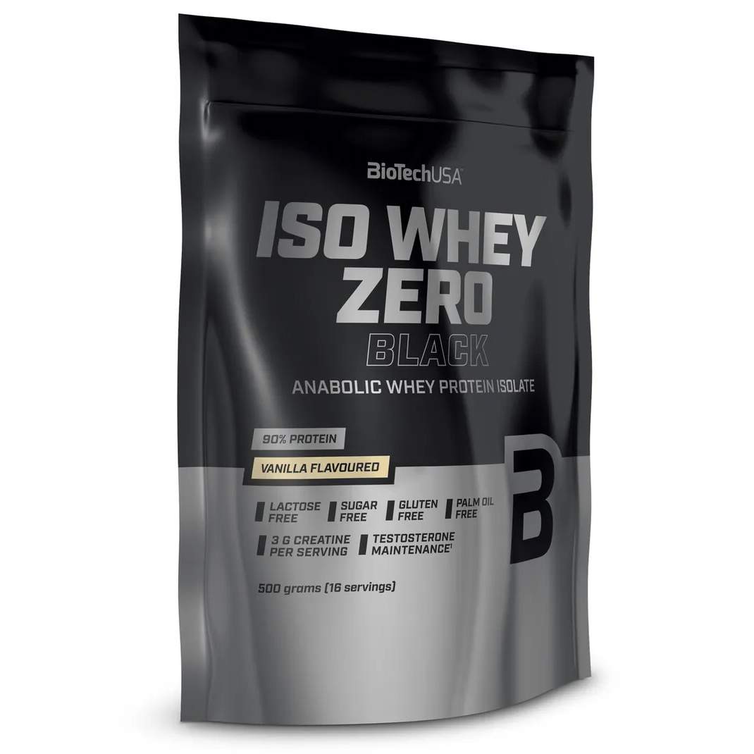 Протеин BioTechUSA Iso Whey Zero Black 500 г Клубника – купить в Москве,  цены в интернет-магазинах на Мегамаркет