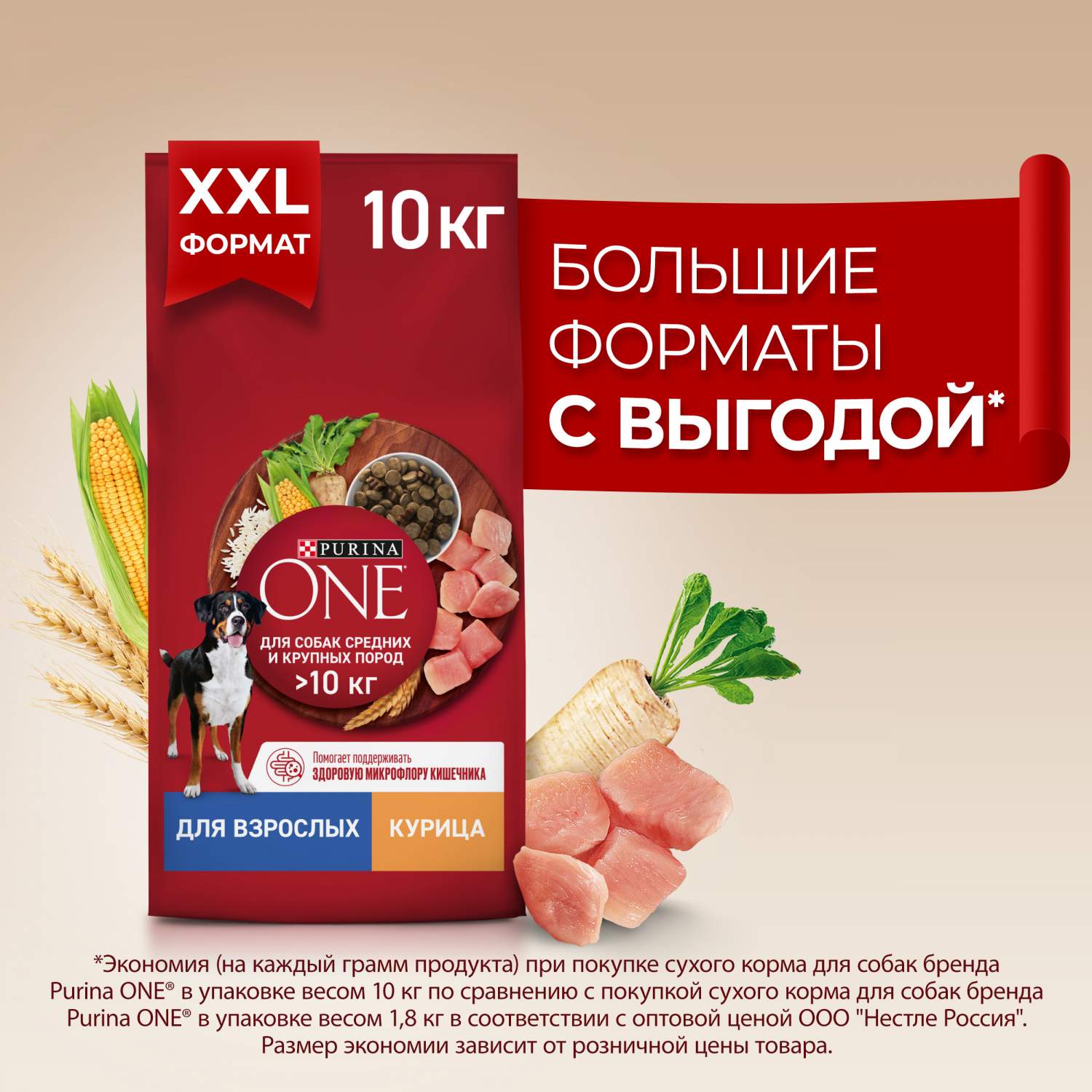 Сухой корм для собак Purina ONE для средних и крупных пород с курицей и  рисом, 10 кг - отзывы покупателей на маркетплейсе Мегамаркет | Артикул  товара:600003552968