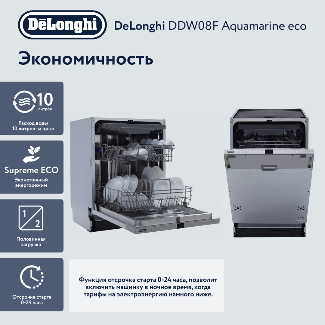 Посудомоечные машины Delonghi - купить посудомоечную машину Делонги, цены в  Москве на Мегамаркет