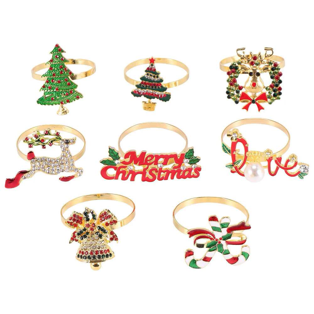 Рождественские кольца для салфеток | Домашний handmade