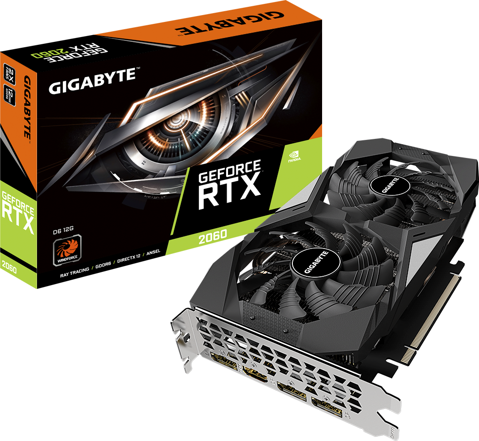 Видеокарта GIGABYTE NVIDIA GeForce RTX 2060 D6 (GV-N2060D6-12GD) - отзывы  покупателей на Мегамаркет