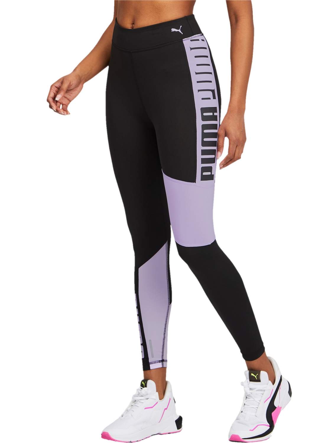 Спортивные леггинсы женские PUMA Train Favorite Logo High Waist 7/8 Tight  черные M - купить в Москве, цены на Мегамаркет