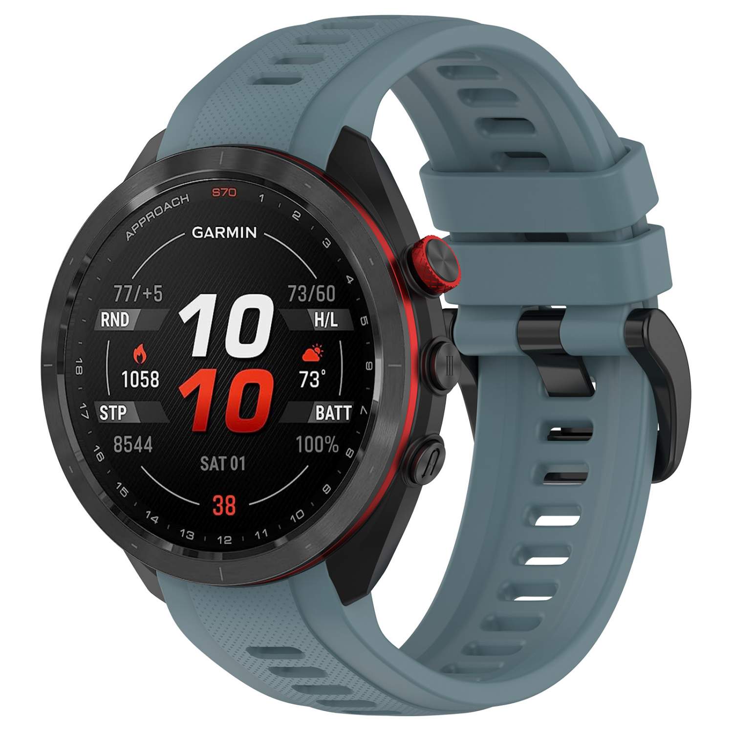 Approach Sb Силиконовый ремешок для Garmin Approach S70, 47 мм, черная пряжка, сине ...