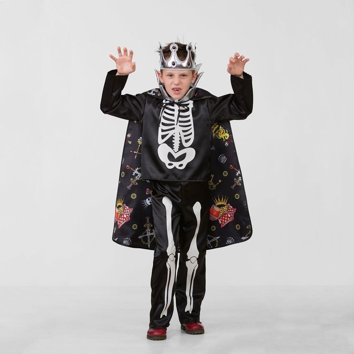 Новогодний костюм скелета, кощея на 3-4 годаtesco (тэско) на рост -104 см.