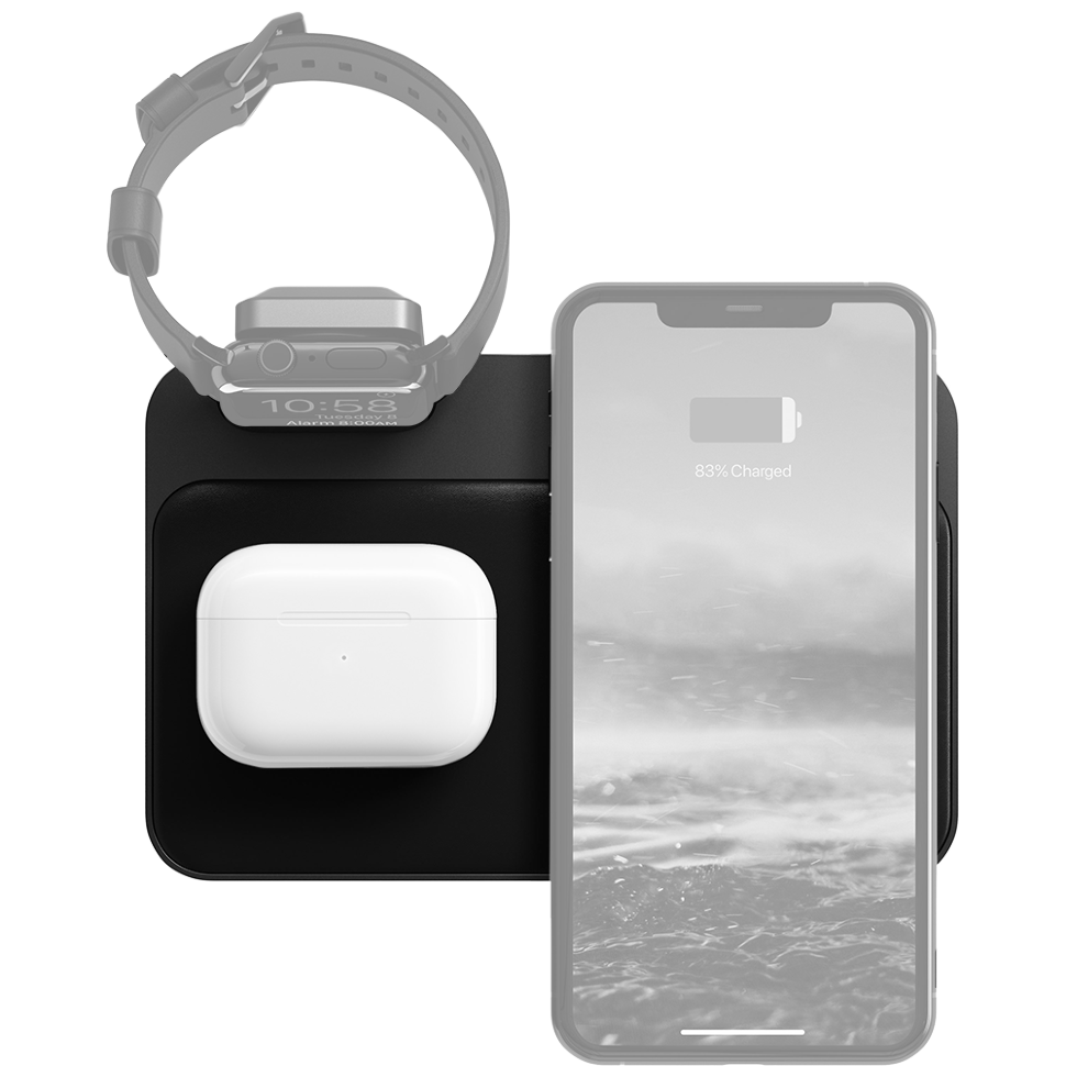 Беспроводная зарядка Nomad Base Station 3-in-1 Apple Watch Edition V2  Чёрный NM3A045A00 - отзывы покупателей на Мегамаркет