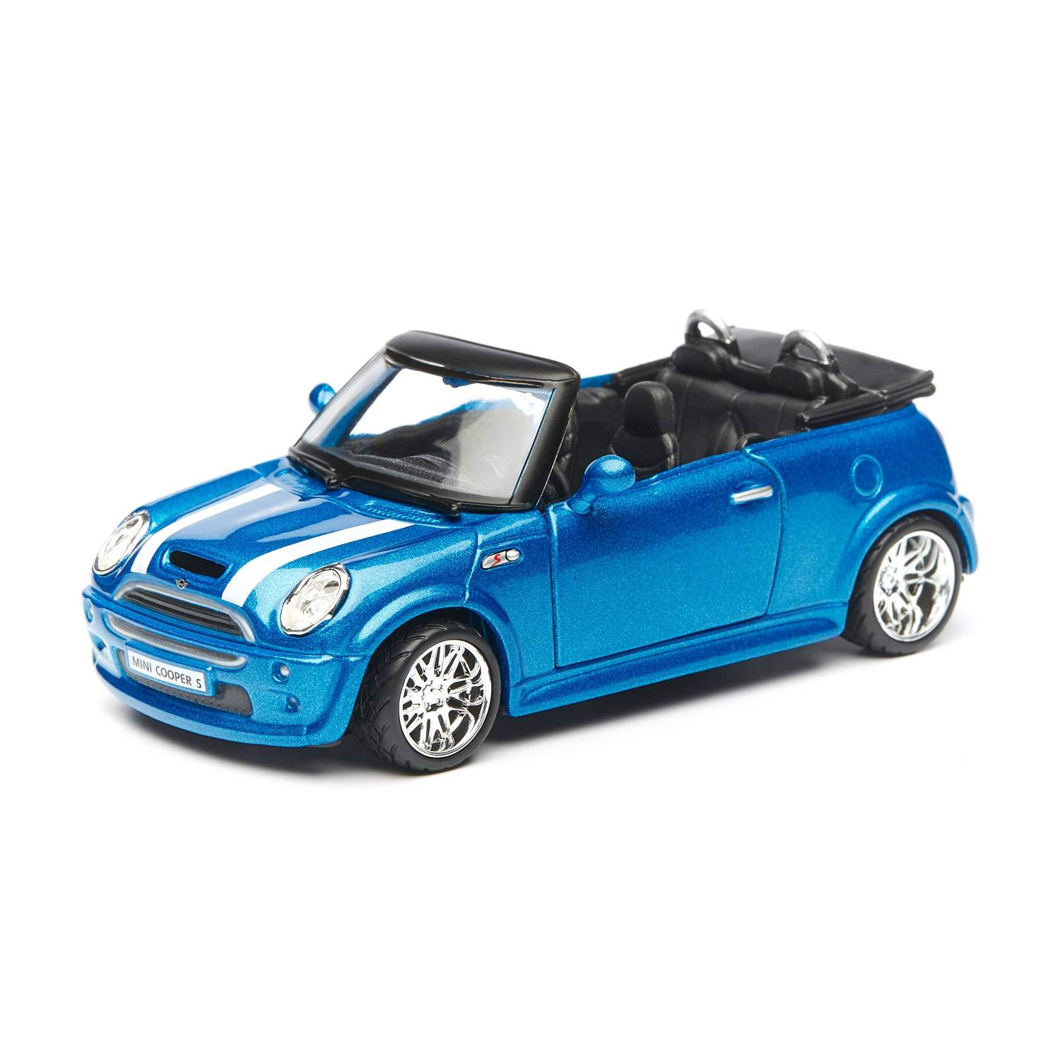 Купить bburago Коллекционная машинка 1:32 Street Fire MINI COOPER S  Cabriolet, синяя, цены на Мегамаркет