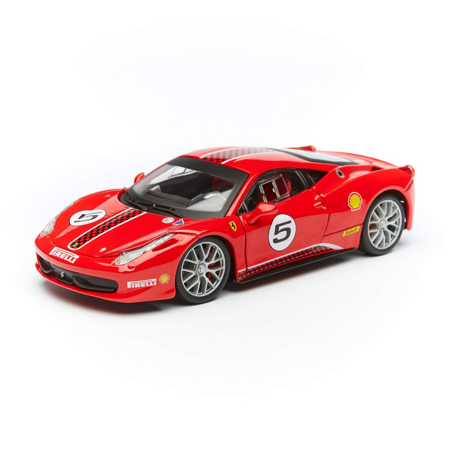 Купить bburago Коллекционная Машинка Феррари 1:24 Ferrari 458 Challenge,  красный, цены на Мегамаркет