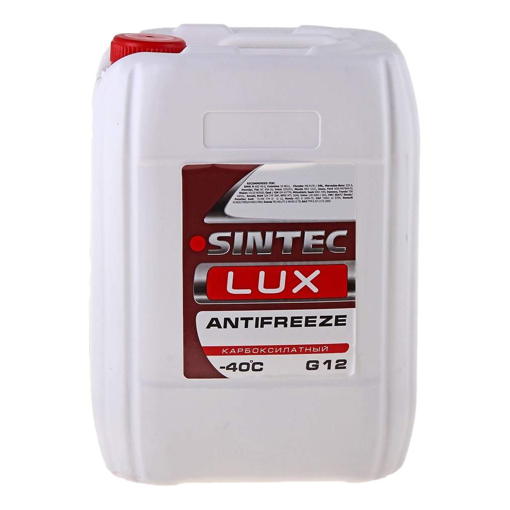 Антифриз sintec 10 кг. Антифриз Sintec g12. Антифриз Sintec Lux g12. Sintec Lux g12 красный 10л. Sintec Antifreeze Lux g12 10кг.