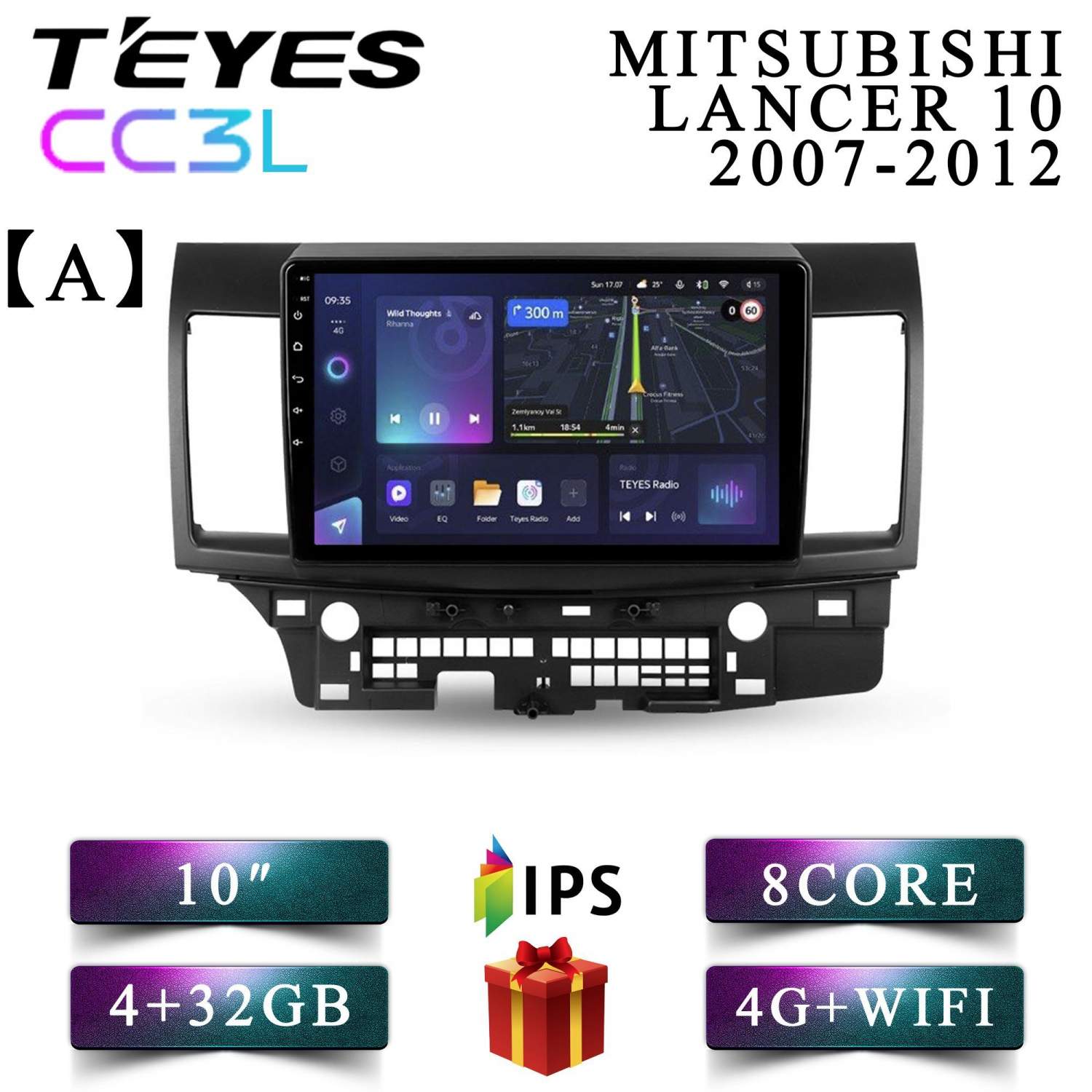 Купить штатная автомагнитола Teyes CC3L 4+32GB 4G Mitsubishi Lancer 10  Митсубиcи android, цены на Мегамаркет | Артикул: 600013269444