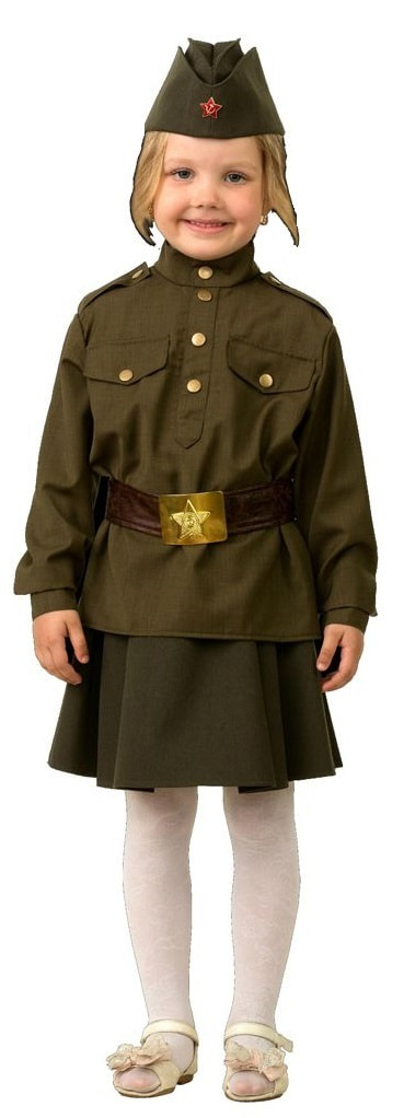Карнавальный костюм военного для девочки, рост 152 см, р. 40 2277754